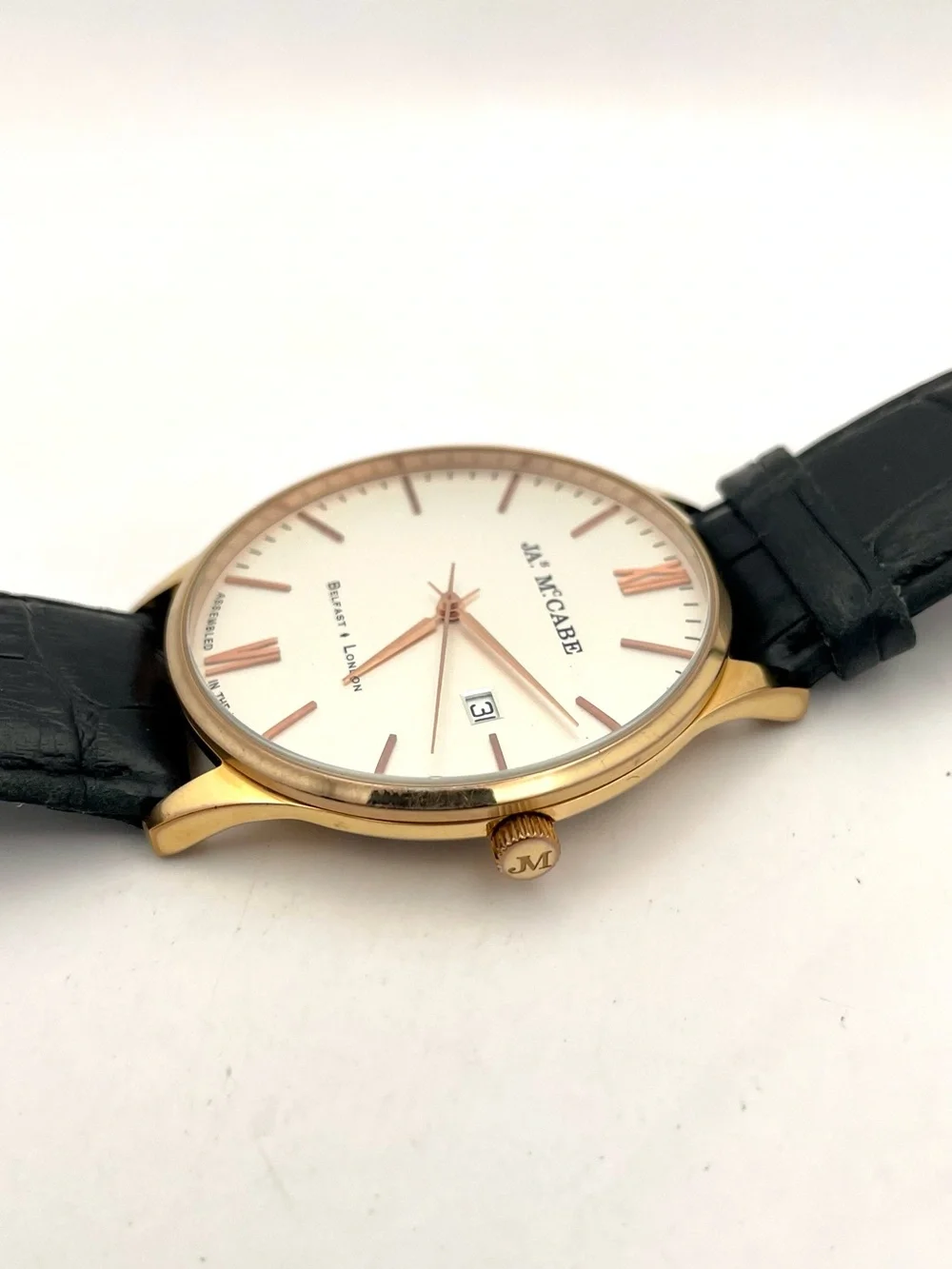 Amazing James McCabe London Slim 43mm Casual Dress Men’s Watch - New Battery